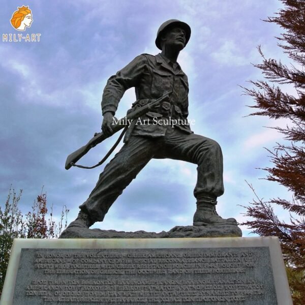 Casting Bronze Life Size Military Statues for Memorial Milystatue