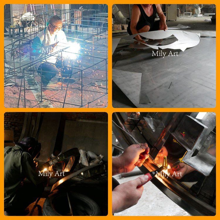 2.2.making of stainless steel statue mily sculpture