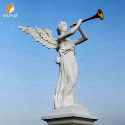 2.angel blowing horn mily sculpture