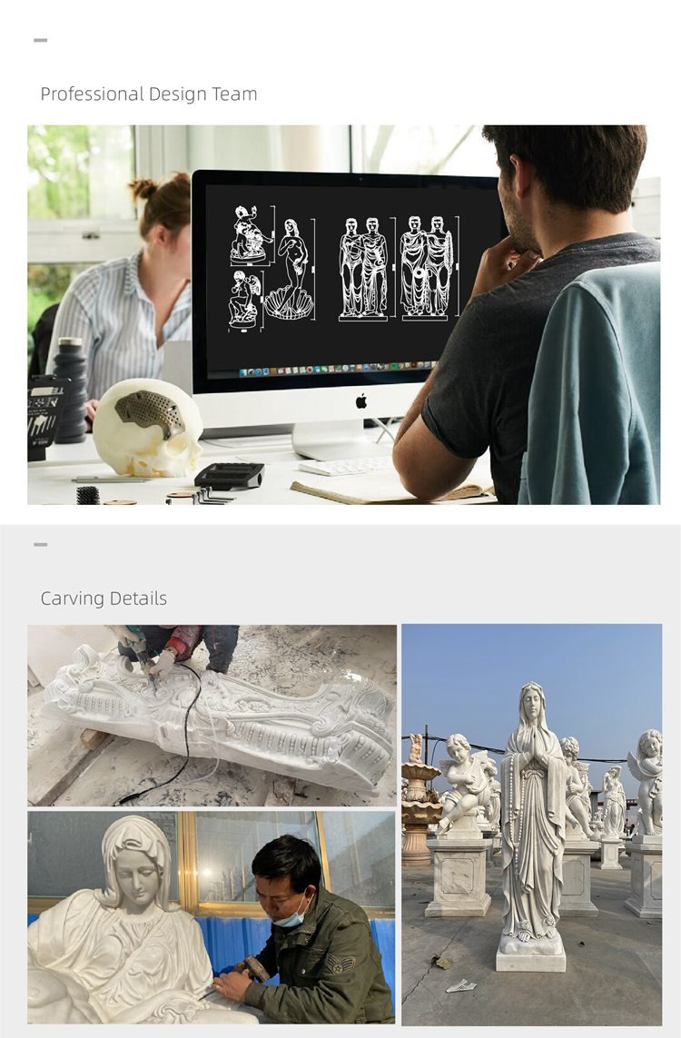 3.1.professional team for making marble religious statues mily sculpture