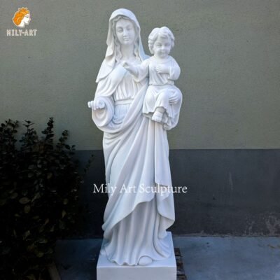 3.mary holding baby jesus statue mily sculpture