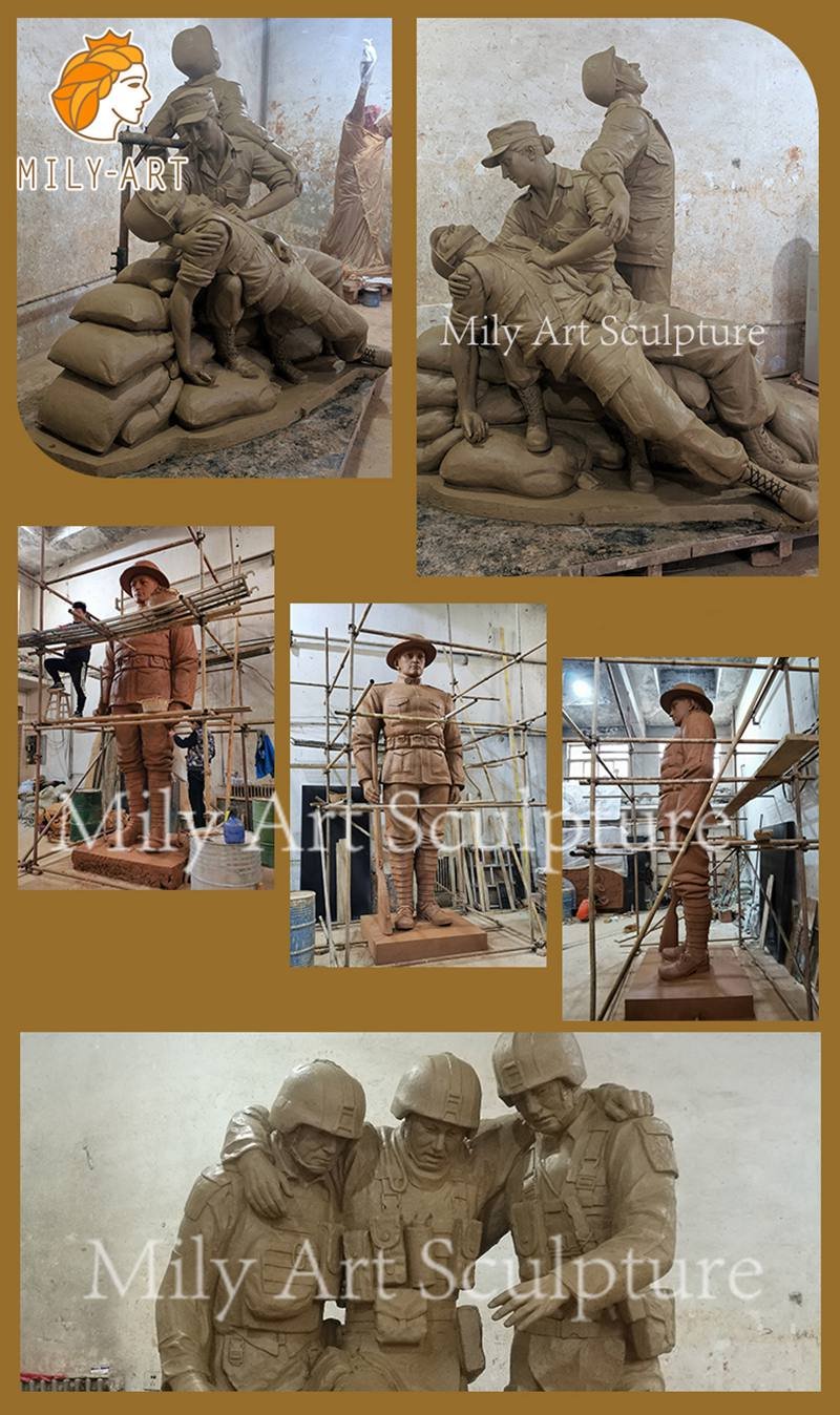 casting bronze life size military statues for memorial mlbs 079