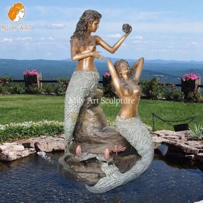 Casting Bronze Mermaid Fountain Statues