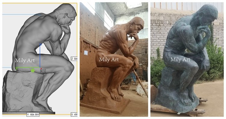 2.1.high reduction of famous bronze statues mily sculpture