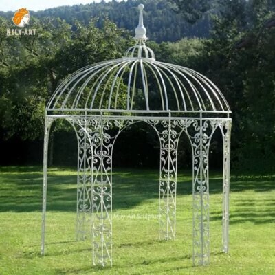 2.white iron gazebo mily sculpture