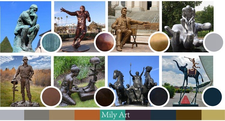 3.2.different color choices for bronze statue mily sculpture