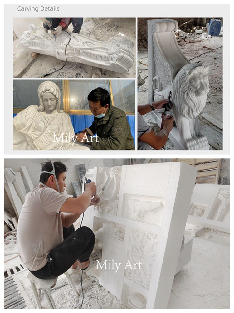 hand carving of marble sculpture mily sculpture