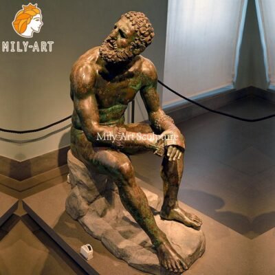 1.seated boxer statue-Mily Statue