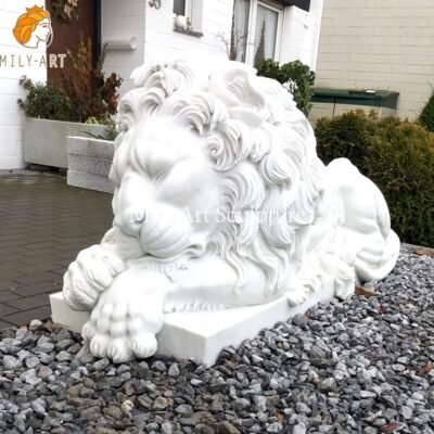 1.sleeping lion sculpture-Mily Sculpture