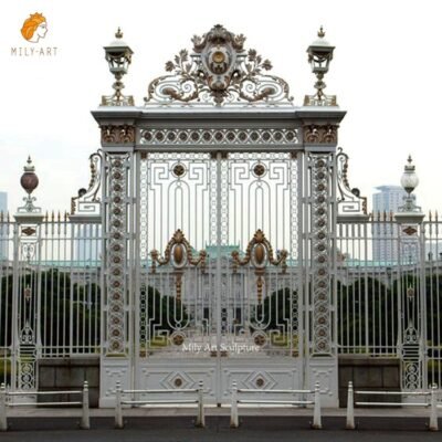 custom luxury wrought iron entry gate factory supplier mlis 114