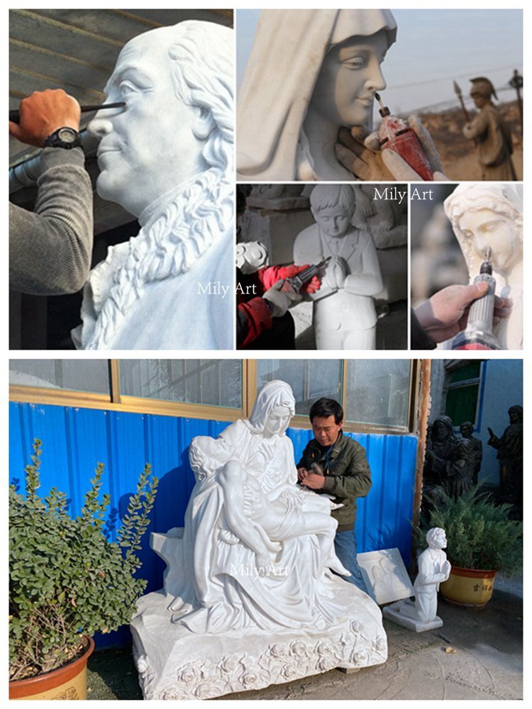 2.1.carving for the marble religious statues-Mily Sculpture