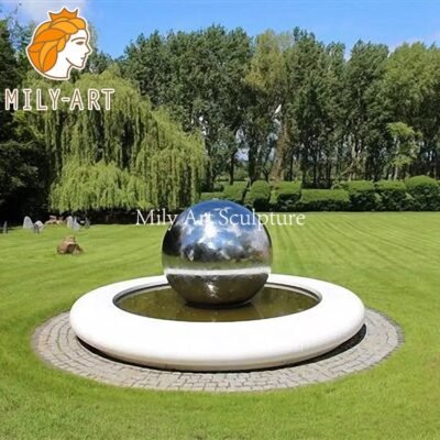 2stainless steel water fountain for outdoor-Mily Sculpture