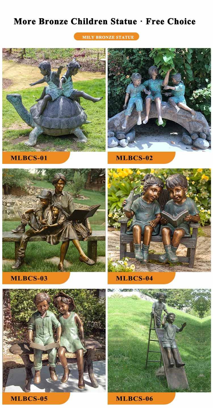 3.1.bronze children statues for sale-Mily Statue