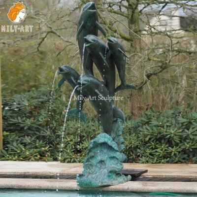 1.bronze-dolphin-statue-fountain-Mily-Statue