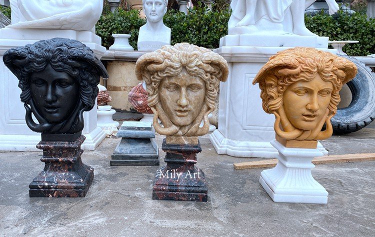 2.1.more marble choices for the Medusa statue for sale-Mily Statue