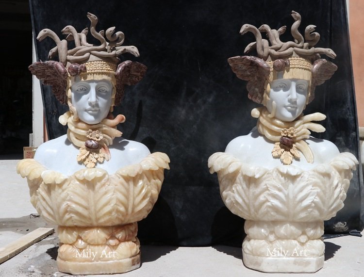 2.2.more marble choices for the Medusa statue for sale-Mily Statue