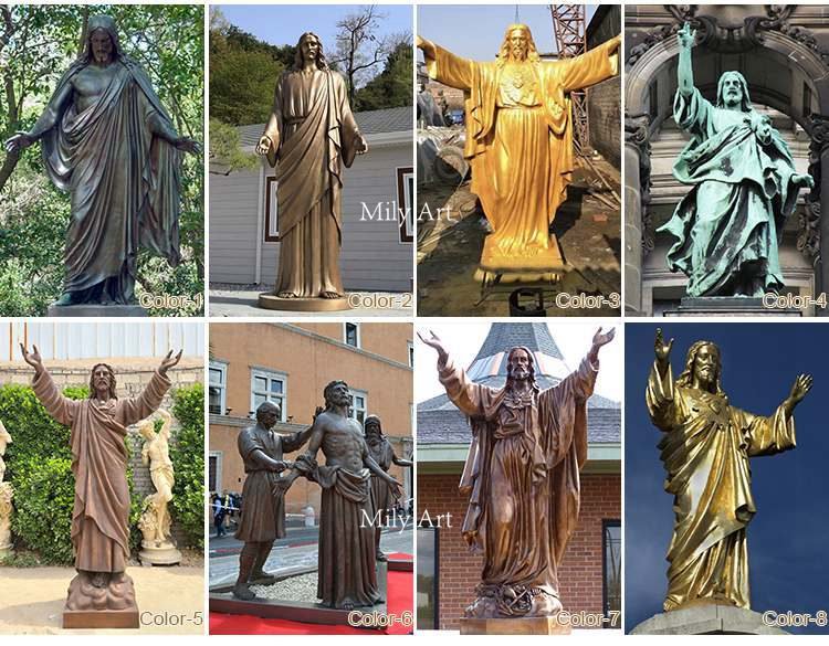 3.1. more color choices for the bronze religious statue-Mily Statue