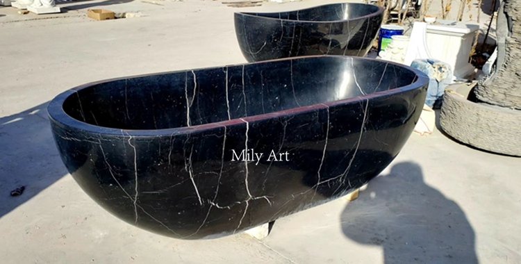 black marble bathtub-Mily Statue