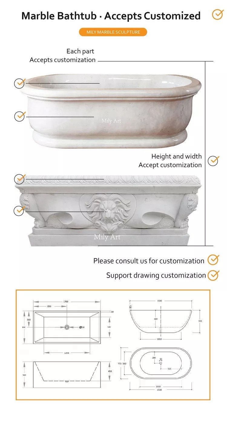 custom made marble bathtub-Mily Statue