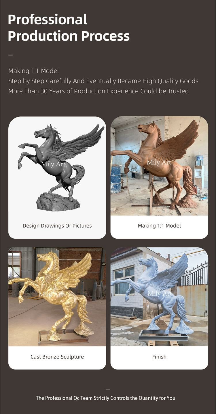 high degree of reduction for the bronze horse statues-Mily Statue