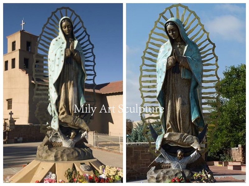 large Our Lady of Guadalupe statue Details