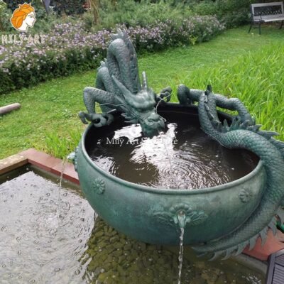 1.bronze dragon fountain-Mily Statue