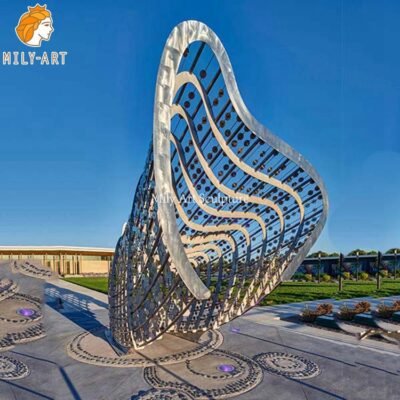 1.stainless steel outdoor sculpture-Mily Statue