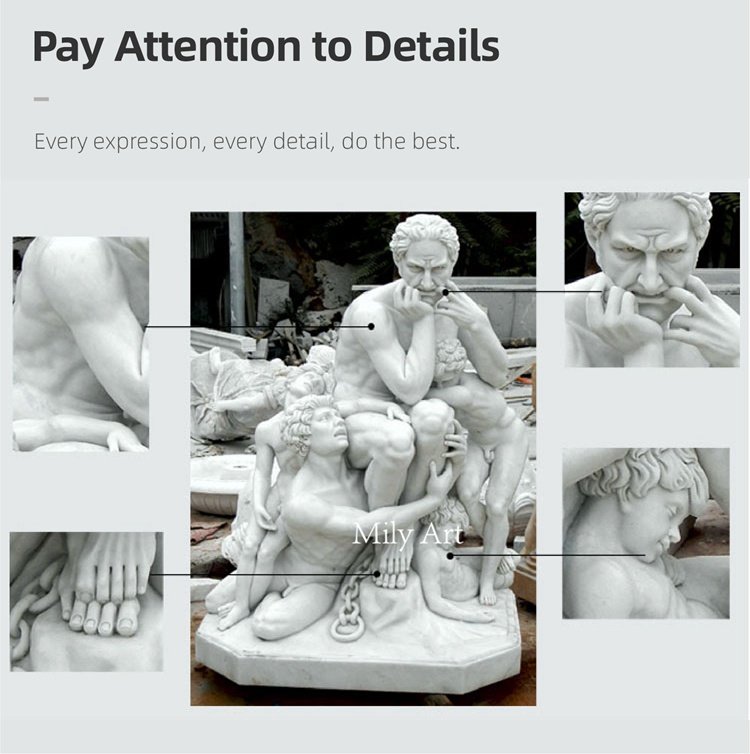 carving details show for the marble figures-Mily Statue