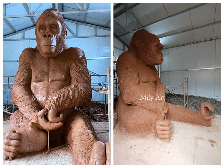 clay model for making gorilla statue-Mily Statue