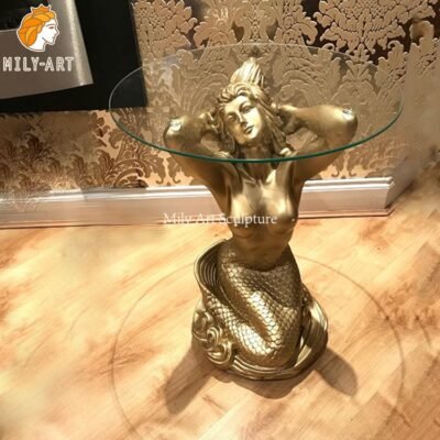 1.bronze mermaid coffee table