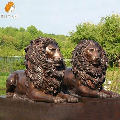 1.lying lion statue-Mily Statue