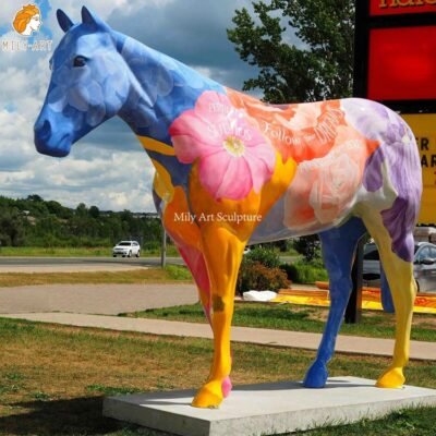 1.life size fiberglass horse statue-Mily Statue