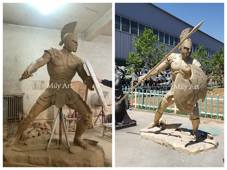 2.1. making process for the bronze Spartan statue-Mily Statue