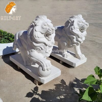 1. lion statue with ball-Mily Statue