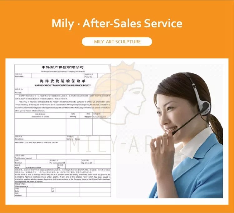Provide thoughtful service to customers-Mily Statue