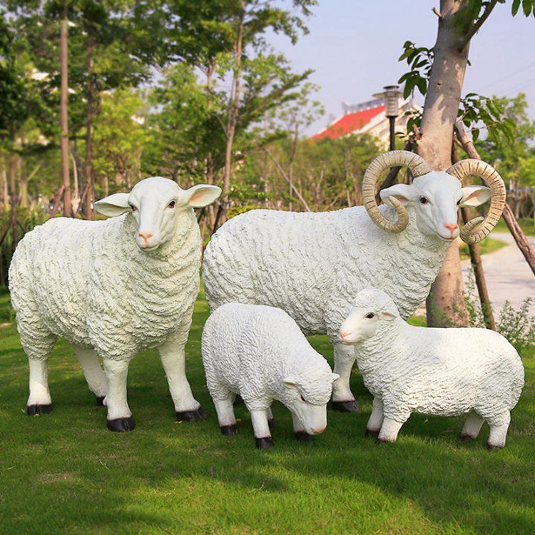 fiberglass goat sculptures mily statue