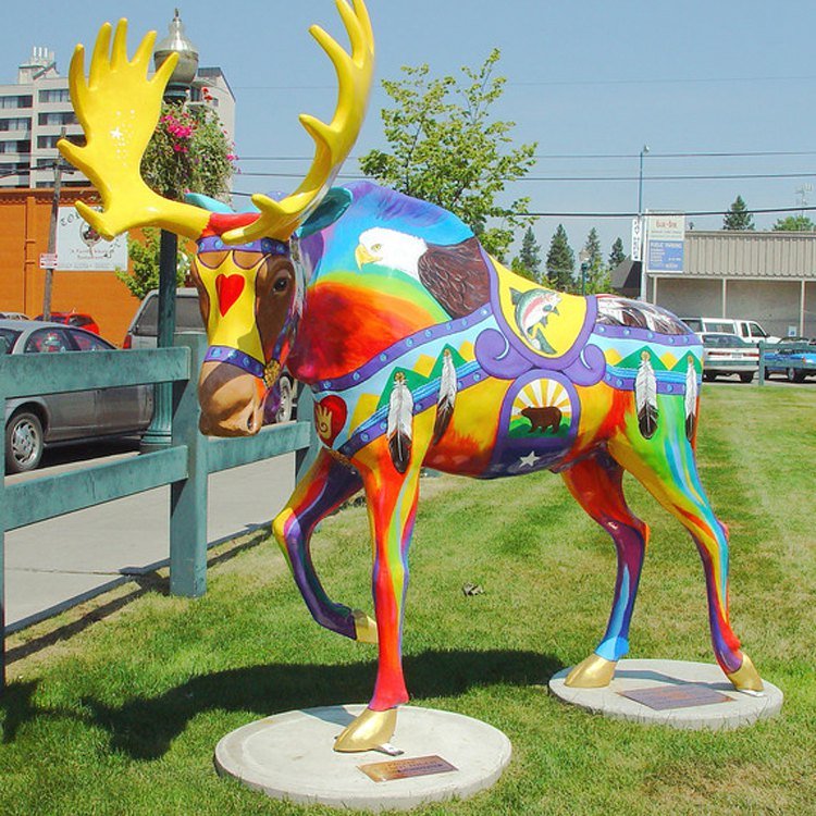fiberglass moose sculptures mily statue