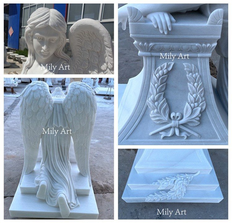 marble angel headstone-Mily Statue