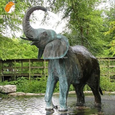 1. elephant outdoor fountain-Mily Statue