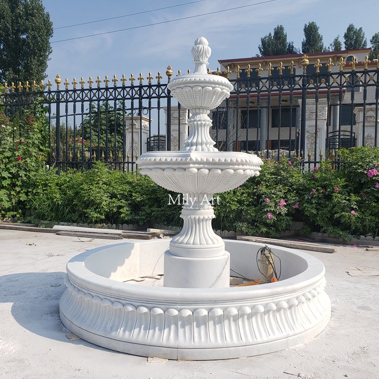 9. fountain with carved beads