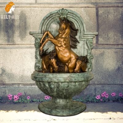 1. bronze horse wall fountain-Mily Statue