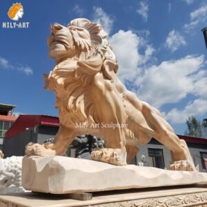 1. outdoor lion statues