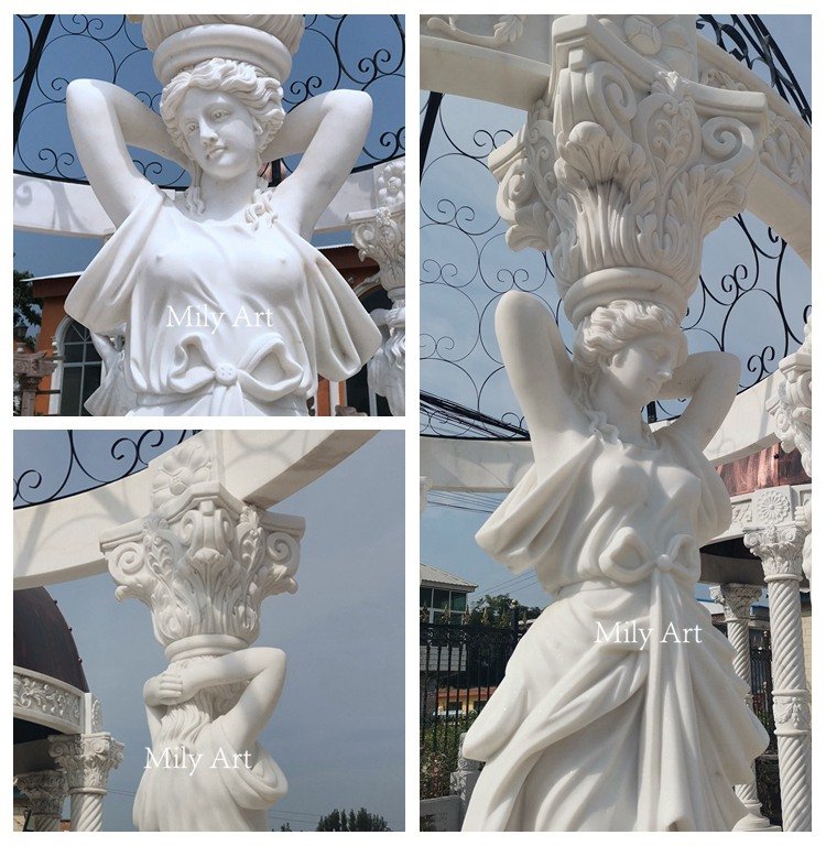 2.1. carving details display for the outdoor marble gazebo-Mily Statue
