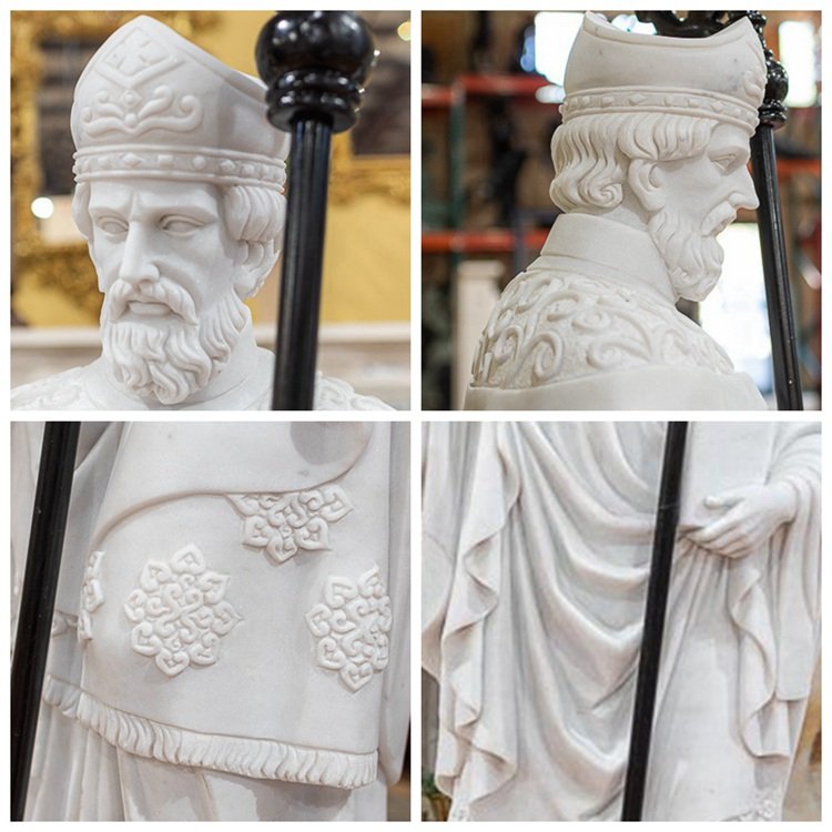 2.1. carving details show for the St. Patrick garden statue-Mily Statue
