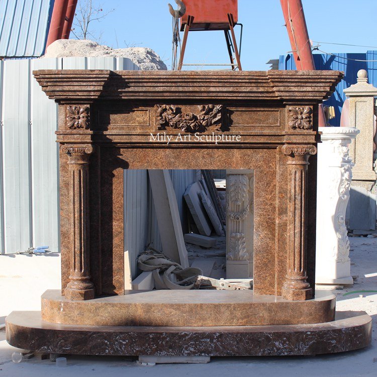 3. marble fireplace mantel