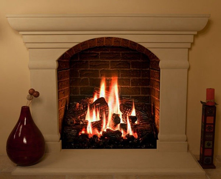 4. marble fireplace mantel
