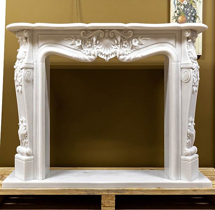 7.2. marble fireplace mantel