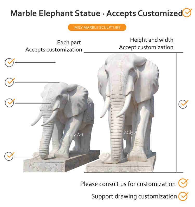 accept customization for the marble elephant statues mily factory