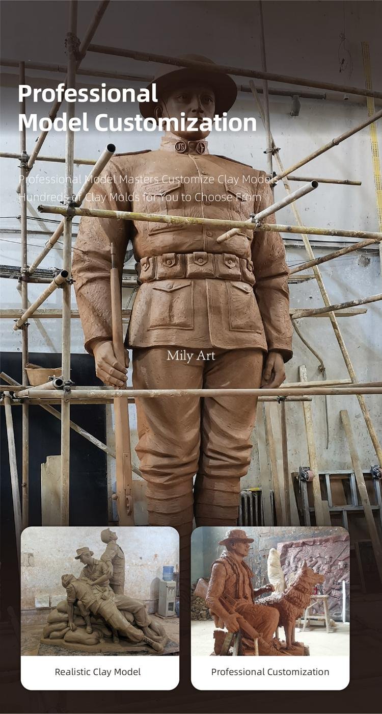 clay model for the bronze military statues-Mily Statue