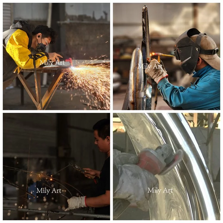2.1. professional fabricating for the stainless steel sculptures